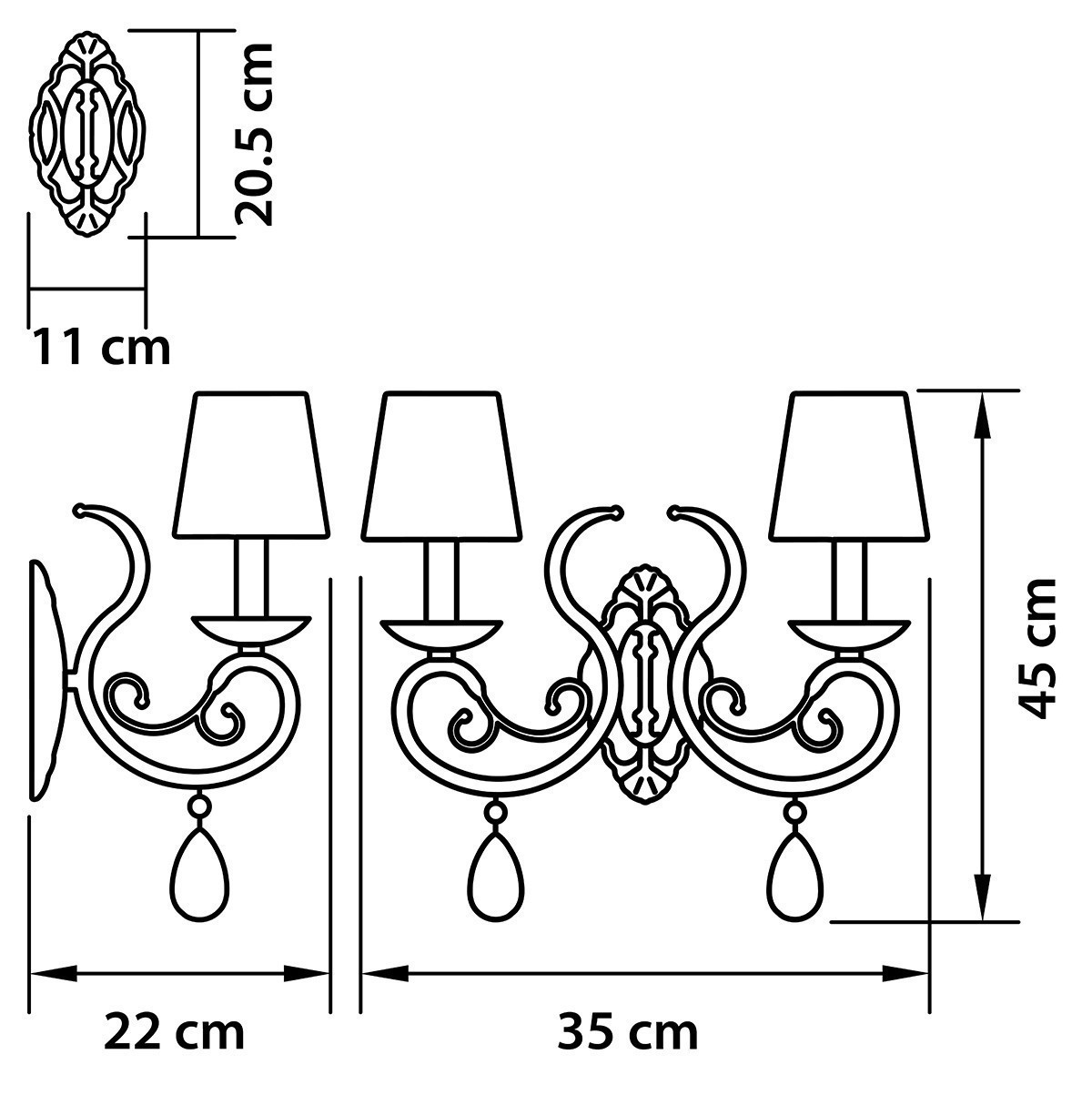 Lightstar (MB800014-2) Бра RICERCO 2х40W E14 ХРОМ (в комплекте) Lightstar (MB800014-2) Бра RICERCO 2х40W E14 ХРОМ (в комплекте)